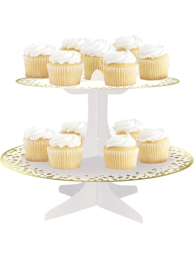 GOLD FOIL CUPCAKE STAND