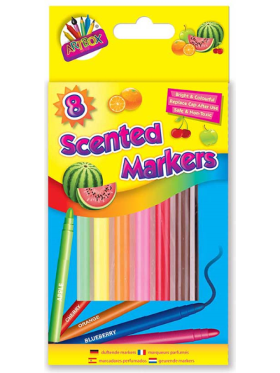 8 SCENTED THICK JUMBO MARKERS