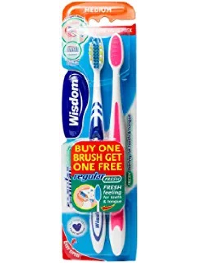 WISDOM REGULAR FRESH MEDIUM TWIN PACK