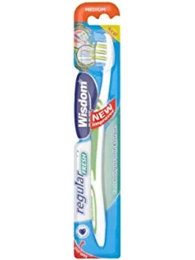 WISDOM REGULAR FRESH MEDIUM TOOTHBRUSH "YELLOW"
