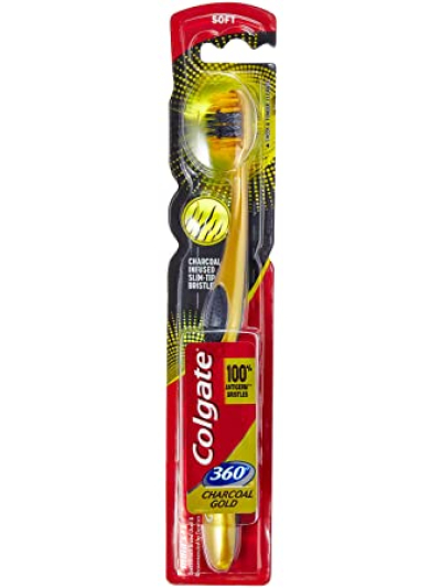 COLGATE CHARCOAL GOLD 360 DEGREE "SOFT" TOOTHBRUSH