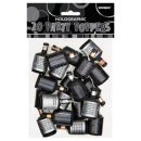 UNIQUE BLK/SILVER HOLOGRAPHIC POPPERS PK20