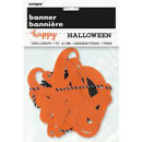 UNIQUE ORG/BLK HAPPY HALLOWEEN BANNER 7FT