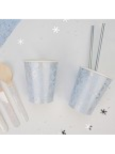 NEVITI IRIDESCENT SNOWFLAKE CUP PK8