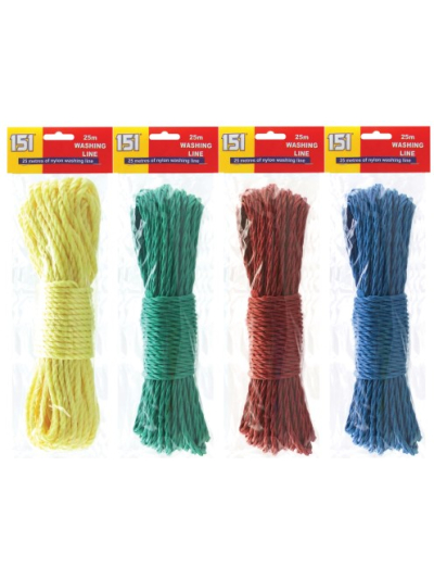 25M WASHING LINE ASSORTED COLOURS SENT ACCORDING TO AVAILABILITY