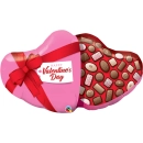 QUALATEX 39" CANDY BOX "HAPPY VALENTINES DAY" MICROFOIL BALLOON
