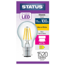 STATUS 11W=100W FILAMENT BULB WARM WHITE B22 BC