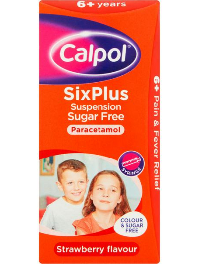 CALPOL SUSPENSION SUGARFREE BOTTLE 80ML (6yr+)