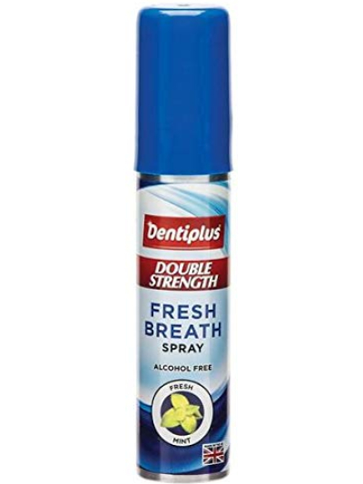 DENTIPLUS DOUBLE STRENGTH FRESH BREATH SPRAY , FRESH MINT(ALCOHOL FREE)