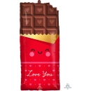 ANAGRAM 13"X28" LOVE YOU CHOCOLATE SUPERSHAPE BALLOON