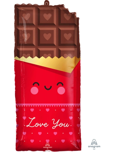 ANAGRAM 13"X28" LOVE YOU CHOCOLATE SUPERSHAPE BALLOON
