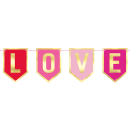 UNIQUE 3FT FOIL LOVE PENNANT BANNER