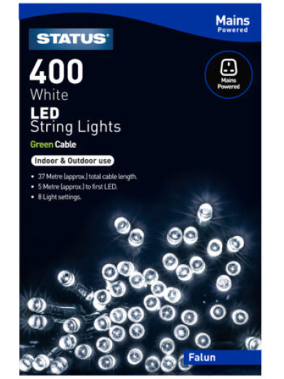 STATUS 400 WHITE LED STRING LIGHTS
