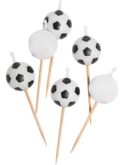 UNIQUE SOCCER PICK BIRTHDAY CANDLES 6S