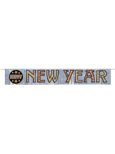 UNIQUE 4.75FT HAPPY NEW YEAR FRINGE BANNER