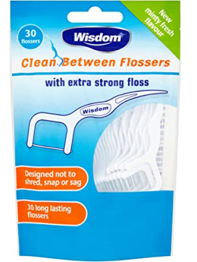 WISDOM CLEAN BETWEEN EASY SLIDE FLOSSERS 30S
