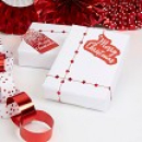 NEVITI GFT TAG PACK - MERRY CHRITSMAS -RED 10 TAGS .3M STRING ,3M BRAID