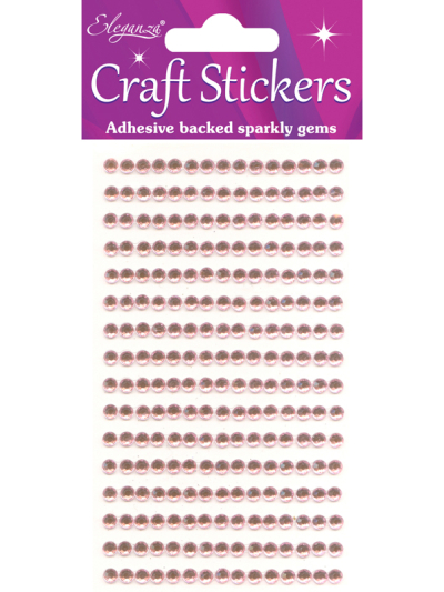 CRAFT STICKERS 4MM 240GEMS PEARL PINK