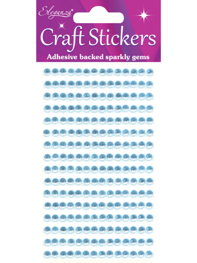 CRAFT STICKERS 4MM 240GEMS PEARL BLUE