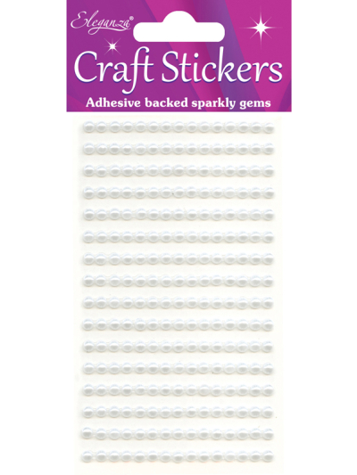 CRAFT STICKERS 4MM 240GEMS PEARL WHITE
