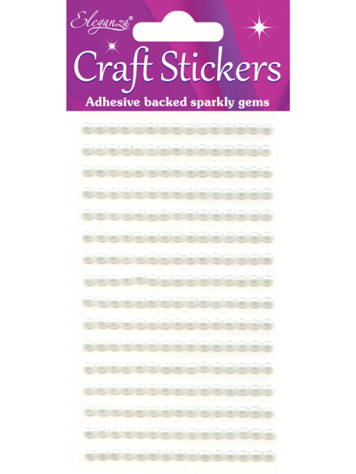 CRAFT STICKERS 4MM X 240 PEARLS IVORY