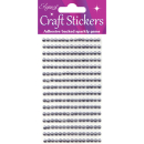 CRAFT STICKERS 4MM X 240 PEARLS SILVER
