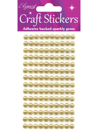 CRAFT STICKERS 4MM X 240 PEARLS GOLD