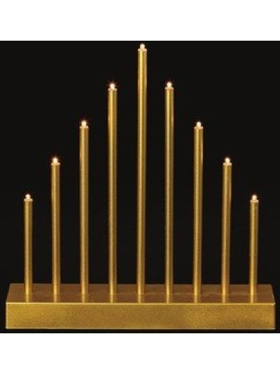 25CM 9L B/O LED CANDLEBRIDGE (GOLD)