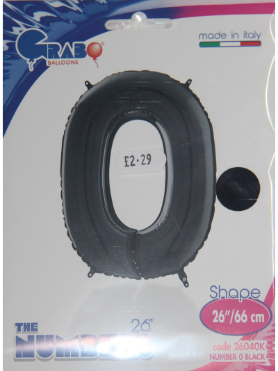 GRABO BLACK NUMBER 0 SHAPE 26"
