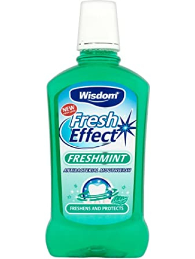 WISDOM FRESH EFFECT FRESHMINT ANTIBACTERIAL MOUTHWASH,500ML