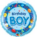 QUALATEX 18" BDAY BOY BLUE