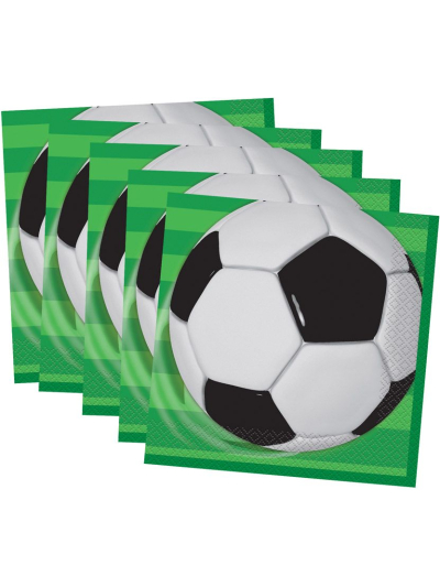 UNIQUE 3D SOCCER LUNCH NAPKINS PK16