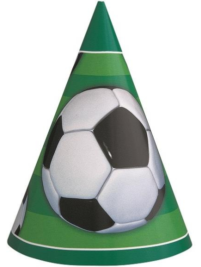 UNIQUE 8 3D SOCCER PARTY HATS