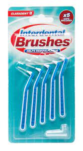 CLARADENT INTERDENTAL BRUSHES HELS TO REMOVE PLAGUE, 5 BRUSHES
