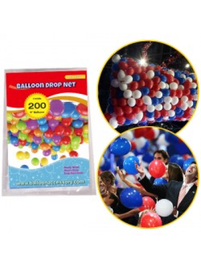 BALLOON DROP NET HOLDS 200 9" BALLOONS