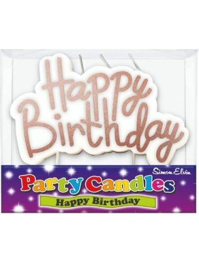 HAPPY BIRTHDAY ROSE GOLD CANDLES