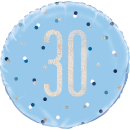 18" GLITZ BLUE 30 FOIL BALLOON