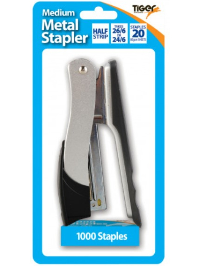 TIGER MEDIUM METAL 26/6 STAPLER ASST