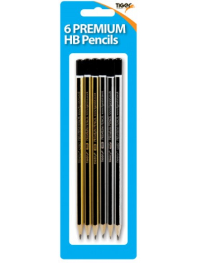 TIGER HB PENCILS BLISTER PACK 6