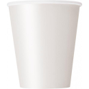 UNIQUE BRIGHT WHITE 9OZ CUPS PK14