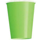 UNIQUE LIME GREEN 9OZ CUPS PK14