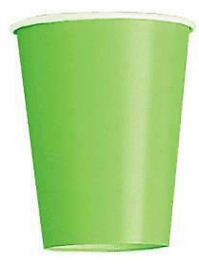 UNIQUE LIME GREEN 9OZ CUPS PK14