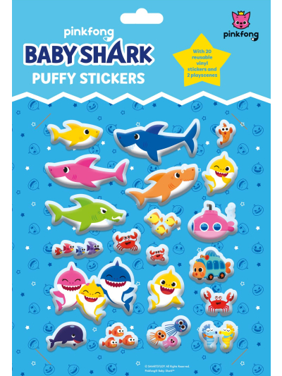 BABY SHARK PUFFY STICKER SET
