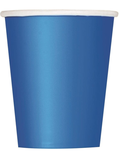 UNIQUE ROYAL BLUE 9OZ CUPS PK14