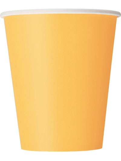 UNIQUE SUNFLOWER YELLOW 9OZ CUPS PK14