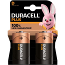 DURACELL PLUS D BATTERIES PK2