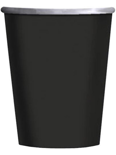 UNIQUE MIDNIGHT BLACK 9OZ CUPS PK14