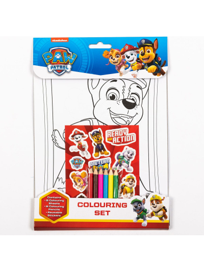 PAW PATROL COLOURING SET