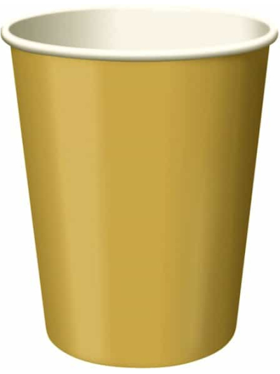 UNIQUE GOLD 9OZ CUPS PK14