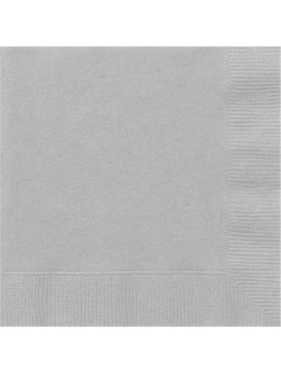 UNIQUE SILVER LUNCH NAPKINS PK20